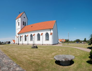 White church panorama clipart