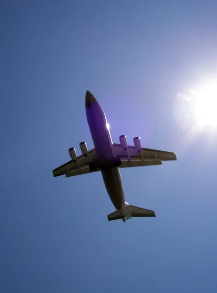 Aeronave no voo 01 — Fotografia de Stock