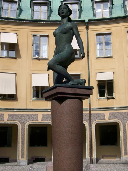 Gamlastan Sztokholm statua 03 — Zdjęcie stockowe