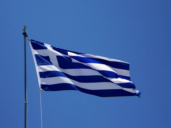 Griekse vlag — Stockfoto
