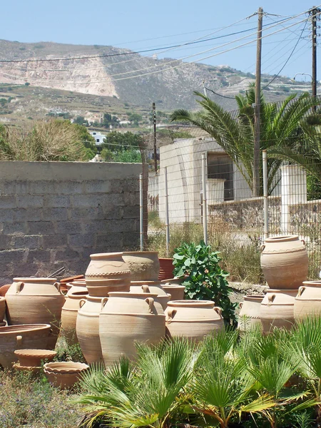 Kamari patio de cerámica — Foto de Stock
