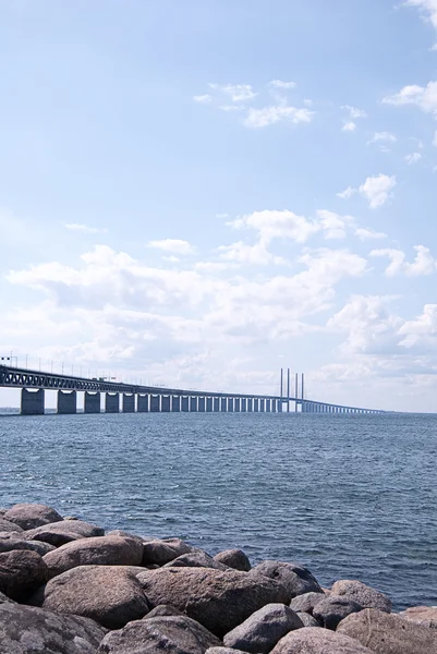 Oresundsbron op de Øresund — Stockfoto