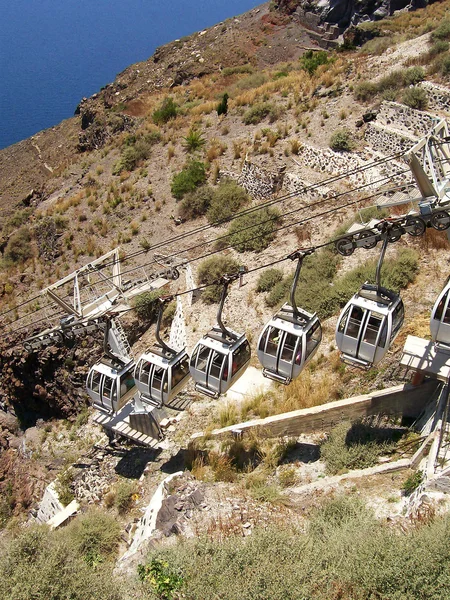 Stock image Santorini cable cars