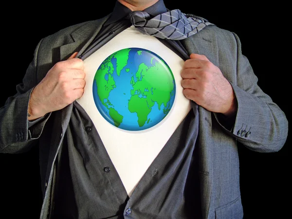 Süper kahraman Dünya Haritası — Stok fotoğraf