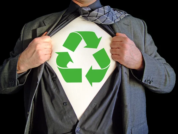 Супергероя recycle — стокове фото