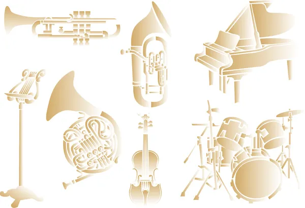 Вектор музыкальных инструментов — стоковый вектор