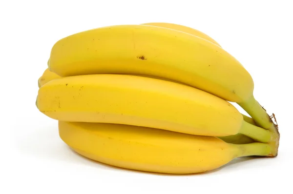 ก้อนกล้วยแยกกันบนพื้นหลังสีขาว — ภาพถ่ายสต็อก