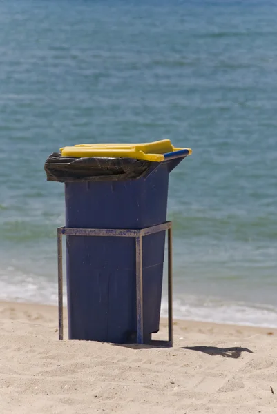 stock image Beach Waste Bin