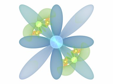 Abstract Fractal Flower on White clipart