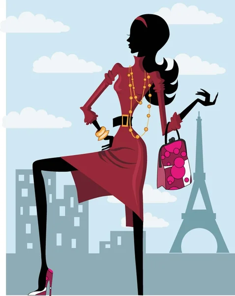 stock vector Miss paris