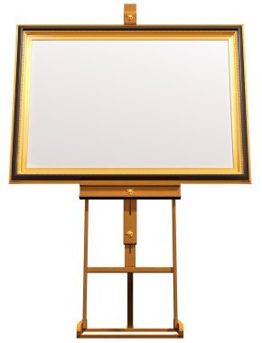 Blank picture on artist easel clipart