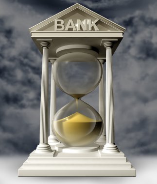 Time is running out for banks clipart