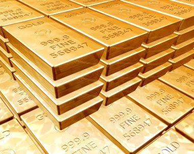 Stacks of gold bars clipart