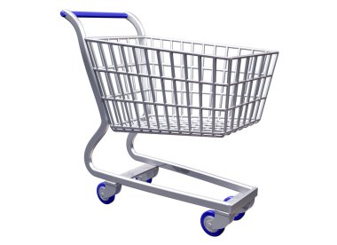 Isolated Stylized shopping cart clipart