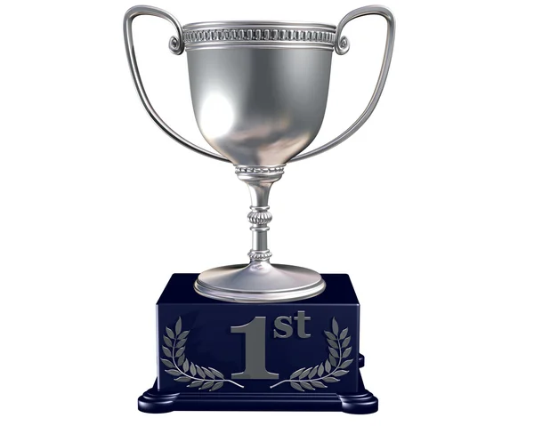 Silver trophy for coming first — Stock Photo, Image