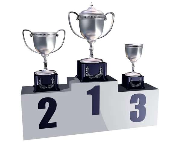 Podium trophies — Stock Photo, Image