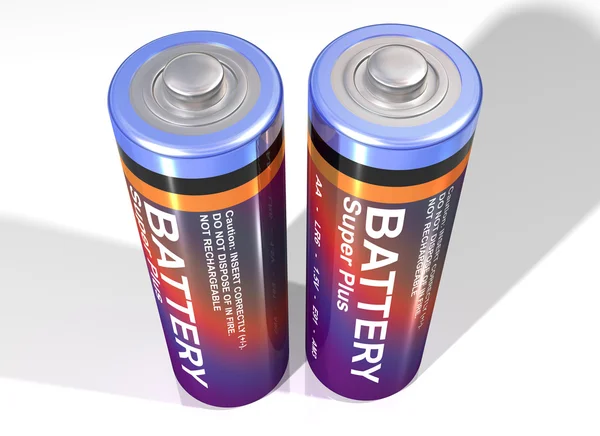 Pair of batteries — Stock Photo, Image