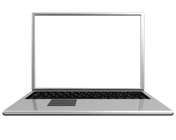 Pantalla en blanco en un ordenador portátil —  Fotos de Stock
