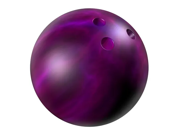 Lila bowlingklot — Stockfoto