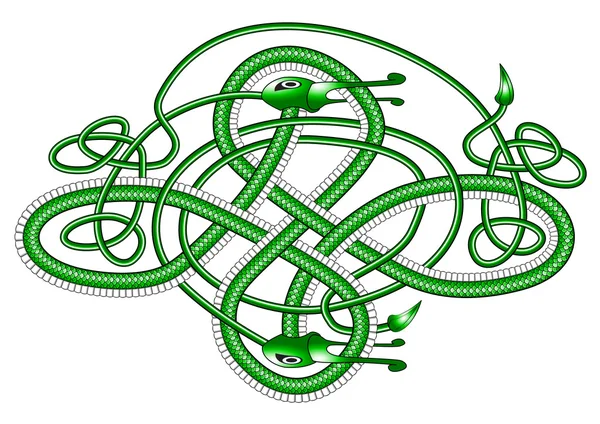 Celtic knot dragon; — Stock Photo, Image
