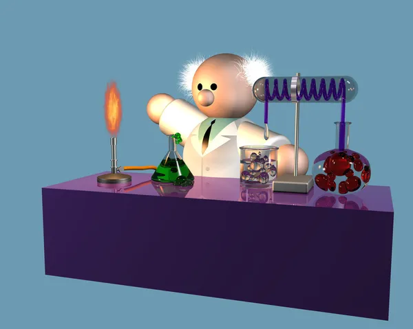 Scientist pondering his experiment — Stock Photo, Image