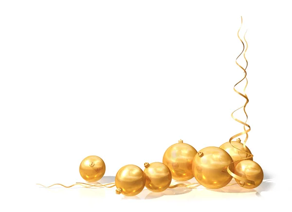 Gold Christmas Decorations Royalty Free Stock Images