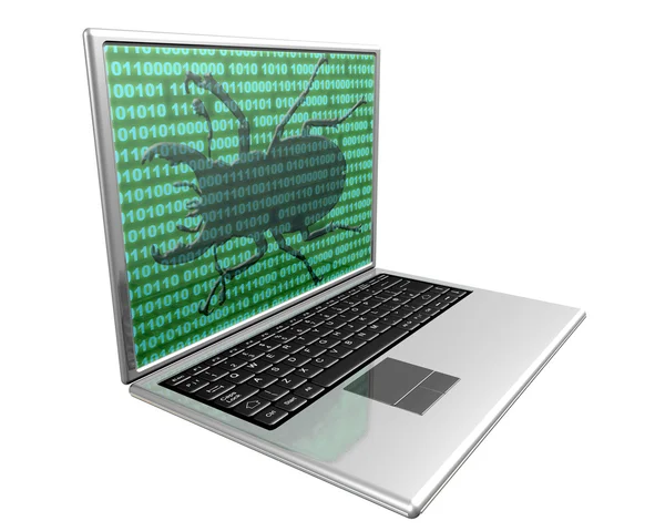 Virus Infected Computer — Stock Photo, Image