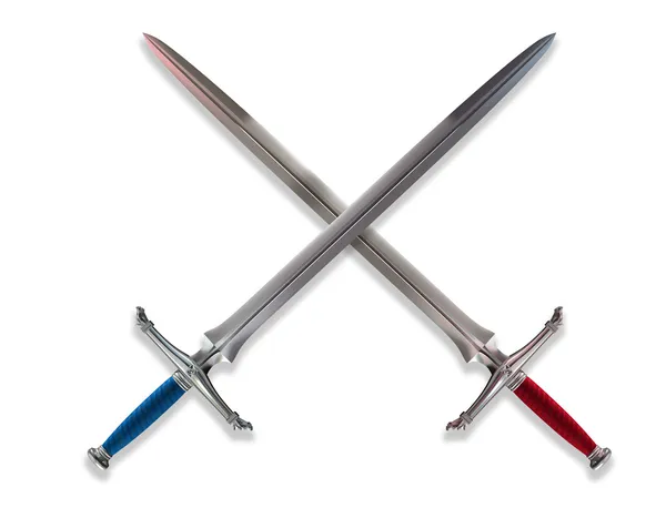 Gekreuzte normannische Schwerter — Stockfoto