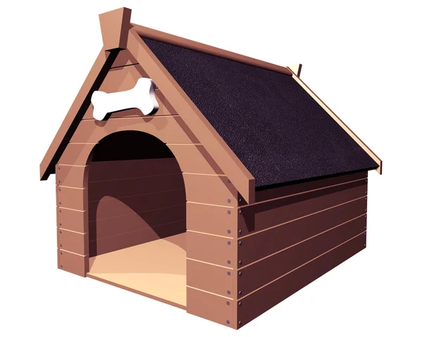El Doghouse aislado —  Fotos de Stock