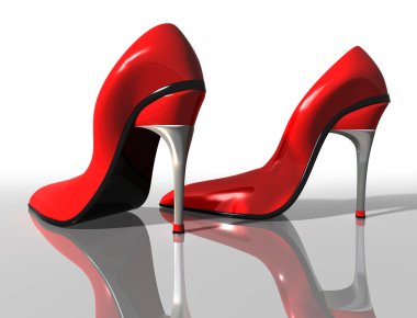 Red high heels clipart