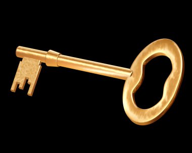 Golden key clipart