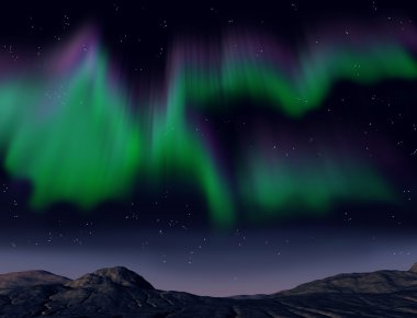 Northern lights clipart