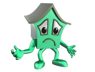 Sad house clipart