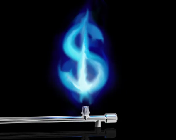 Kostnaden för gas — Stockfoto