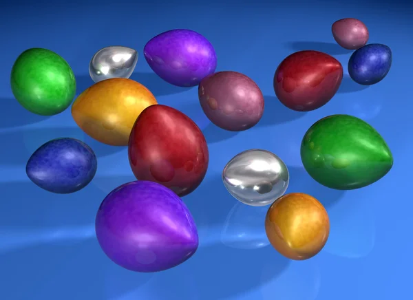 Ovos brilhantemente coloridos — Fotografia de Stock
