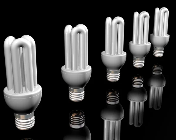 Lâmpadas de poupança de energia — Fotografia de Stock