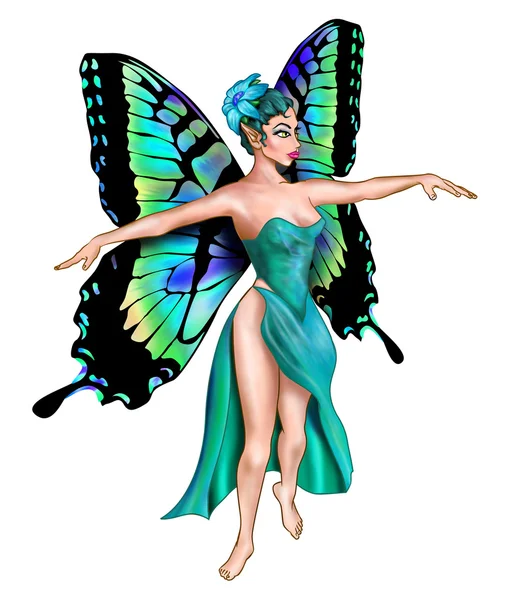 Prachtige turquoise fairy — Stockfoto