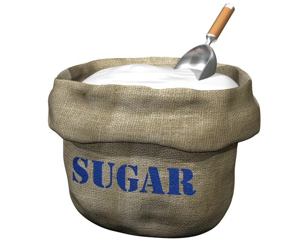 Мешок сахара — стоковое фото