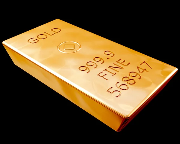 Bar av rent guld — Stockfoto