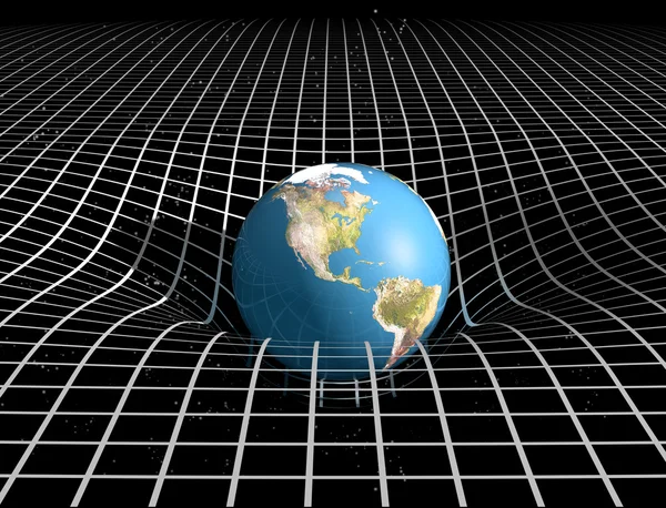 Ruimte-tijd en zwaartekracht — Stockfoto