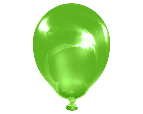 Tek yansıtıcı yeşil balon — Stok fotoğraf