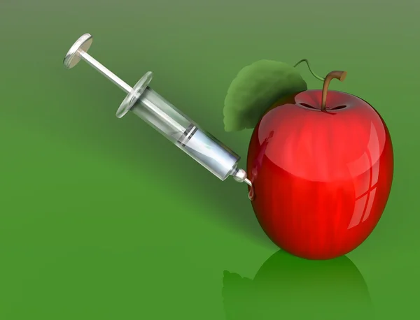 Jabłko manipulacji — Zdjęcie stockowe