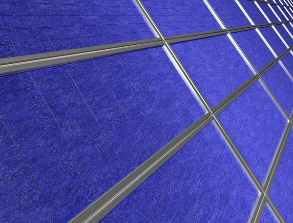 Nahaufnahme von Solarmodulen — Stockfoto