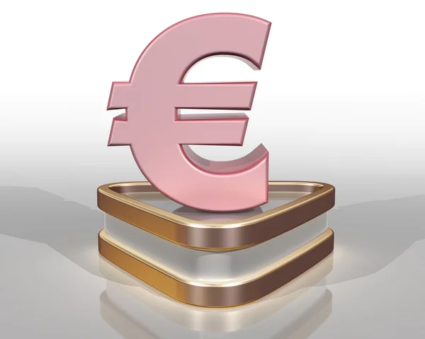 Růžové euro — Stock fotografie