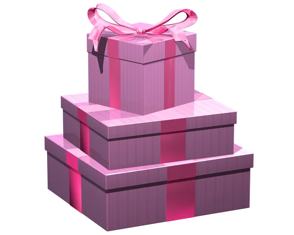 Rózsaszín ajándék — Stock Fotó