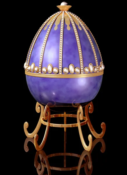 宝石で飾られたロシアの復活祭の卵 — ストック写真