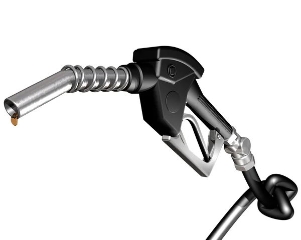 Diesel pump with knotted hose — Stock Photo, Image
