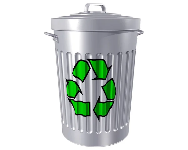 Recycle Trashcan — стоковое фото
