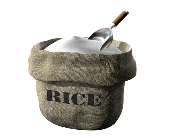 Sack of rice — Stock Photo, Image