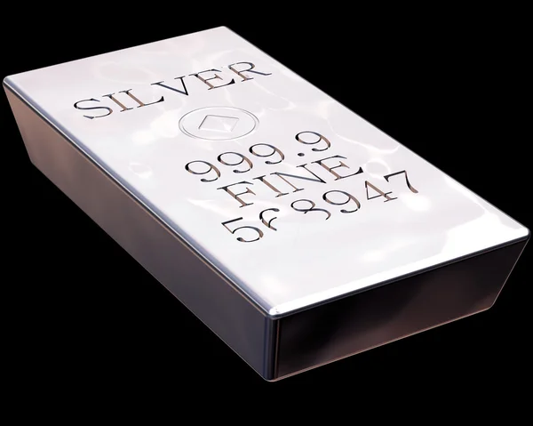 Barra de prata — Fotografia de Stock